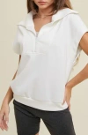 Wishlist Scuba Half Zip Muscle Top In White