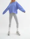 Wishlist Scuba Relaxed Crop Sweatshirt In Coastal Blue In Blue