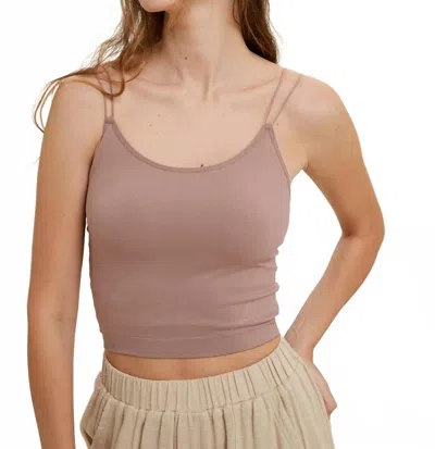 Wishlist Seamless Double Strap Bralette In Mauve In Animal Print