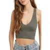 Wishlist Seamless Racerback Bralette In Gray