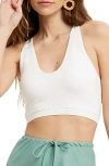 Wishlist Seamless Scoop Neck Bralette In White