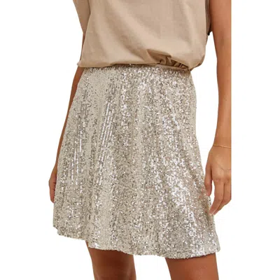 Wishlist Sequin Miniskirt In Gray
