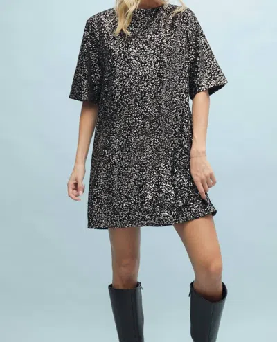 Wishlist Sequin Open Back Mini Dress In Black