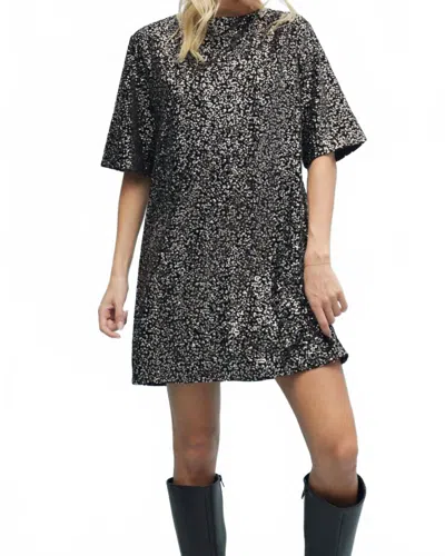 Wishlist Sequin Open Back Mini Dress In Black In Gray