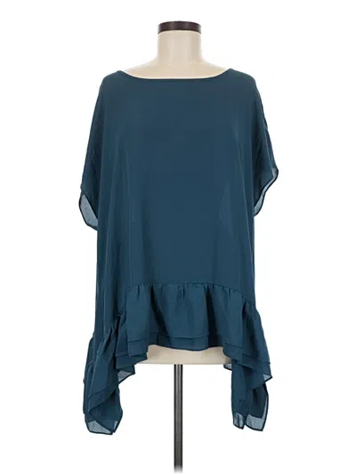 Pre-owned Wishlist Short Sleeve Blouse In Teal