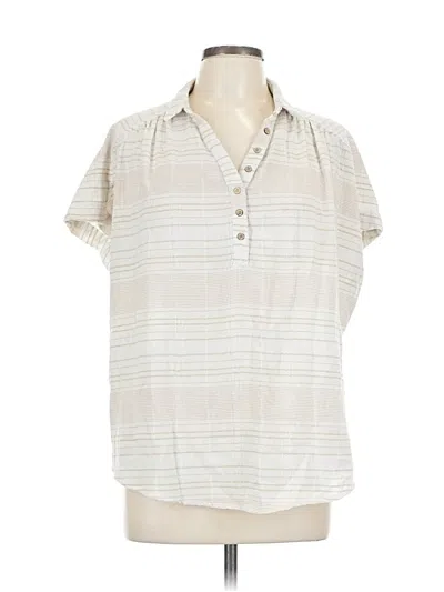 Pre-owned Wishlist Short Sleeve Blouse In White
