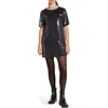 Wishlist Short Sleeve Sequin T-shirt Dress In Black