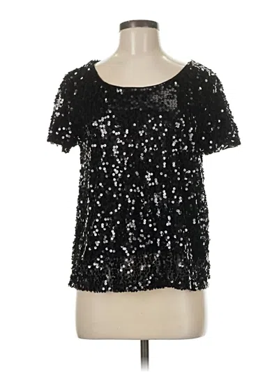 Pre-owned Wishlist Short Sleeve Top Black Scoop Neck Tops