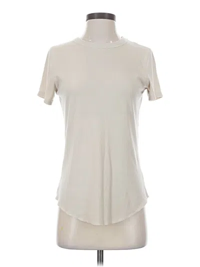 Pre-owned Wishlist Short Sleeve Turtleneck In Ivory