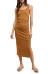 Wishlist Side Ruched Knit Midi Dress
