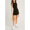 Wishlist Side Ruched Tank Minidress In Black