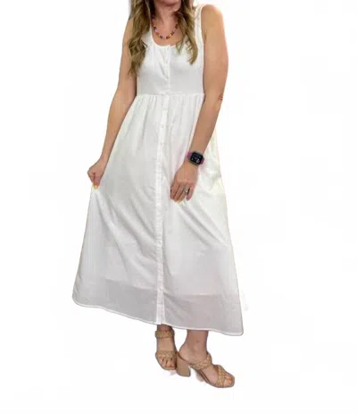 Wishlist Simply Sweet Button-up Midi Dress In White