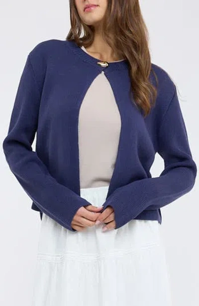 Wishlist Single Button Cardigan In Navy