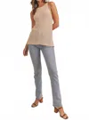 Wishlist Sleeveless Knit Top In Shell In Pink