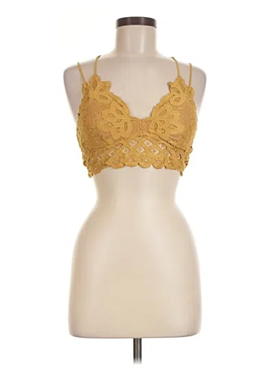 Pre-owned Wishlist Sleeveless Top Gold Halter Neckline Tops