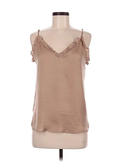 Pre-owned Wishlist Sleeveless Top Tan Sweetheart Neckline Tops In Brown