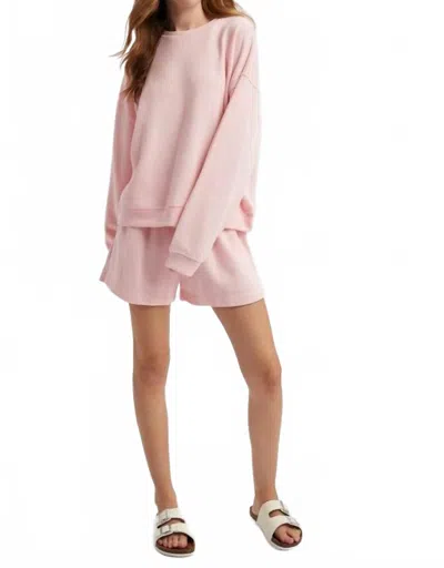 Wishlist Soft-touch Knit Pullover In Ballet In Pink