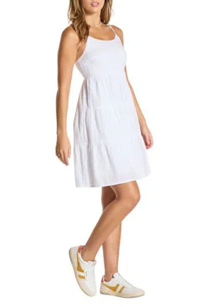 Wishlist Spaghetti Strap Cotton Minidress In White