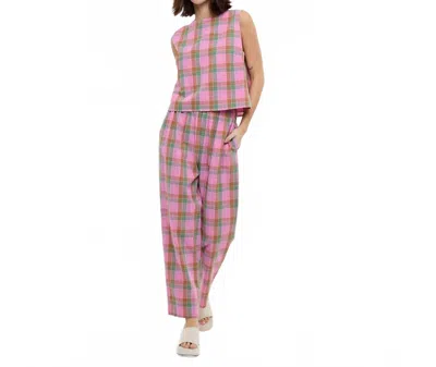 Wishlist Spring Plaid Set In Pink/green