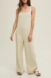 Wishlist Square Neck Sleeveless Scuba Jumpsuit In White