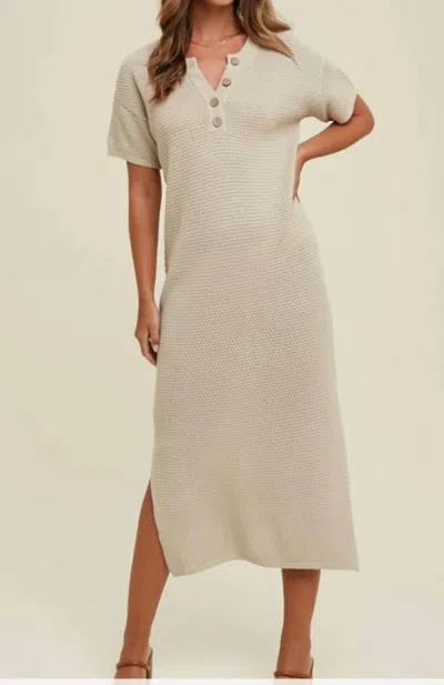 Wishlist Stanley Midi Dress In Natural In White