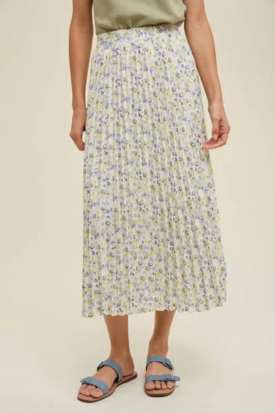 Wishlist Stippled Watercolor Skirt In Ivory In Multi
