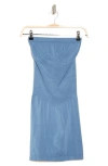 Wishlist Strapless Knit Minidress In Elemental Blue