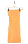 Wishlist Strapless Knit Minidress In Orange