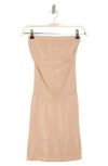 Wishlist Strapless Knit Minidress In Taupe