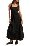 Wishlist Strech Cotton Maxi Tank Dress In Black