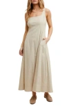 Wishlist Strech Cotton Maxi Tank Dress In Neutral