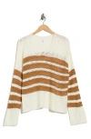 Wishlist Stripe Long Sleeve Sweater In Multi