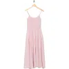 Wishlist Stripe Shirred Cotton Maxi Sundress In Pink Stripe