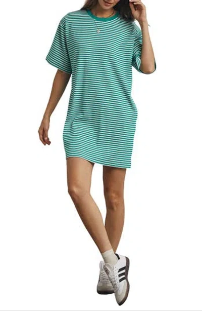 Wishlist Stripe T-shirt Dress In Green