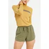 Wishlist Stripe Turtleneck Top In Yellow