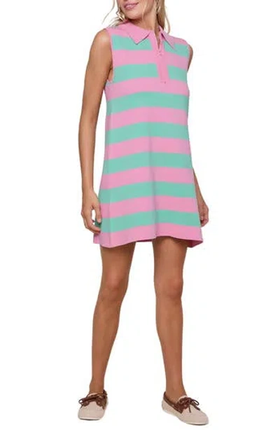 Wishlist Stripe Zip Polo Dress In Multi