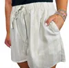 Wishlist Striped Linen Shorts In Beige In Neutral