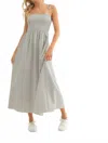 Wishlist Striped Maxi Dress In Ecru In Gray