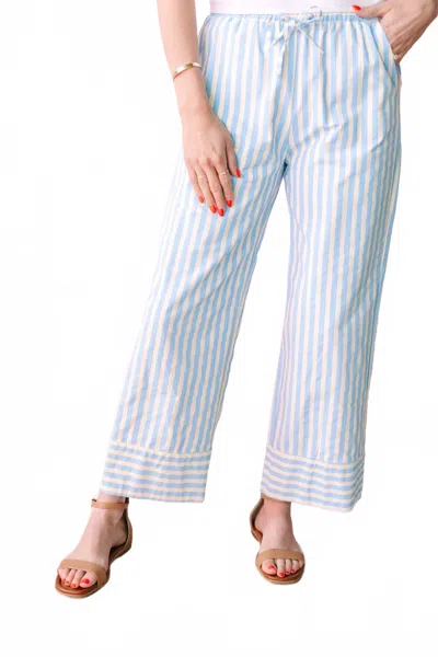 Wishlist Striped Wide Leg Pants In Blue