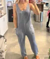 Wishlist Sweater Jumpsuit In Blue Skies In Gray