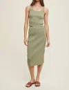 Wishlist Sweater Skirt Set In Sage In Green