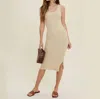 Wishlist Sweater Tank Midi Dress In Natural In White