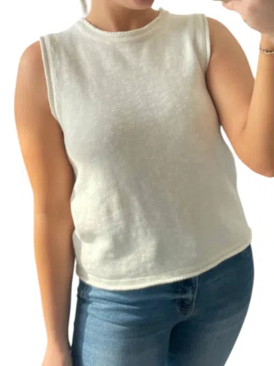 Wishlist Sweater Tank Top In Off White