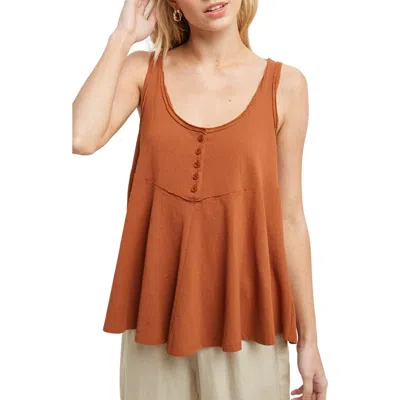 Wishlist Swing Knit Tank In Brown