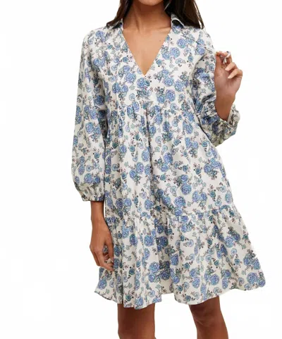 Wishlist Tabitha Collared Dress In Hyacinth/heliotrope In Multi