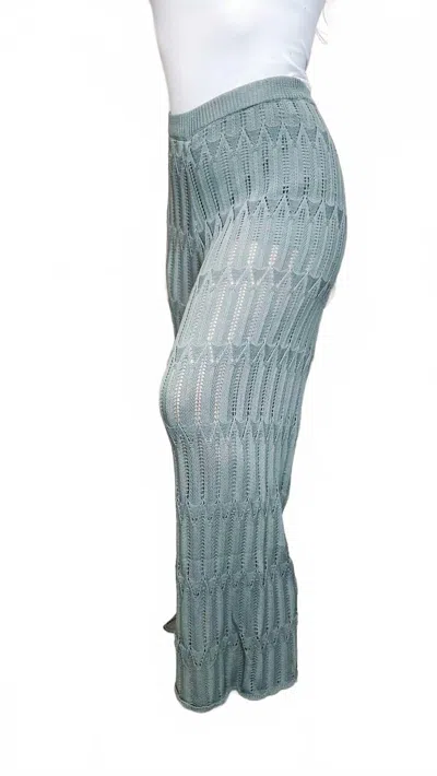 Wishlist Taking A Stroll High-rise Crochet Pants In Forest In Green
