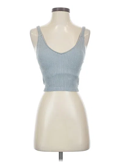 Pre-owned Wishlist Tank Top Blue Strapless Neckline Tops