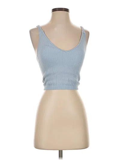 Pre-owned Wishlist Tank Top Blue Strapless Neckline Tops