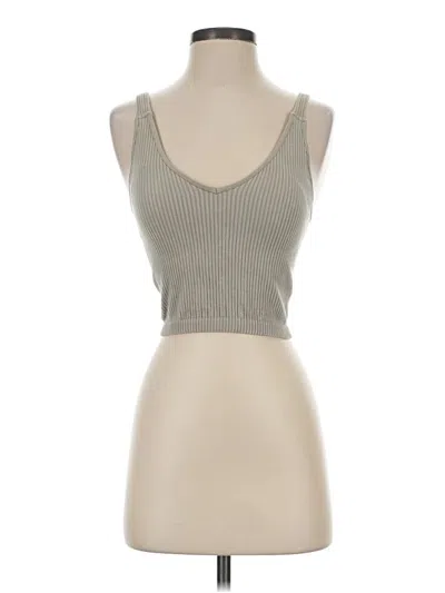 Pre-owned Wishlist Tank Top Gray Strapless Neckline Tops