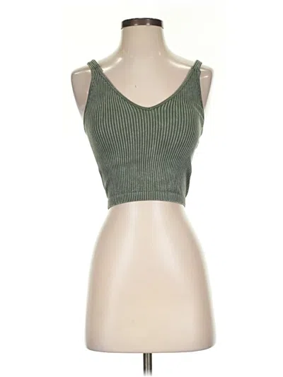 Pre-owned Wishlist Tank Top Green Strapless Neckline Tops